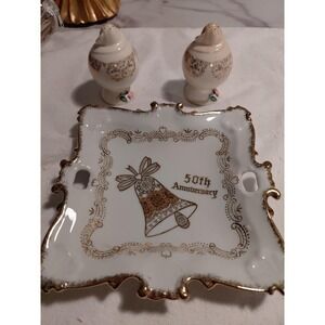 vintage Norcrest 50th Wedding Anniversary plate "golden anniversary" Collectible